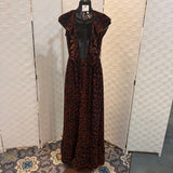 Chocolate and navy leopard maxi