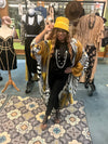 Kimono with gold and zebra print