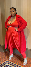 Red Boucle Coat