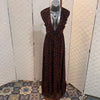 Chocolate and navy leopard maxi