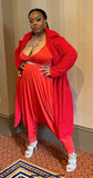 Red Boucle Coat