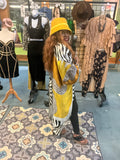 Kimono with gold and zebra print
