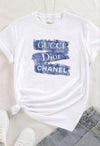 Fashion Denim Look T Shirt