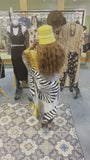 Kimono with gold and zebra print