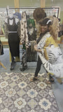 Kimono with gold and zebra print