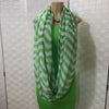 Green/White Infinity Scarf