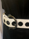 White Grommet Hole Belt