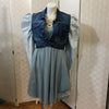 Denim Jacket with Powder Blue Sleeves