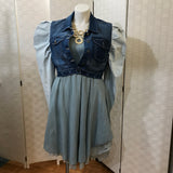 Denim Jacket with Powder Blue Sleeves