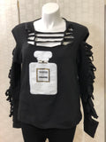 Ripped Perfume Bottle Sweatshirt