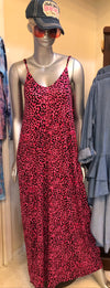 Pink and Black Leopard Print Dress