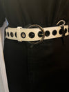 White Grommet Hole Belt