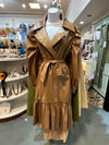 Brown Leather Coat Dress