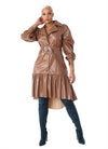 Brown Leather Coat Dress