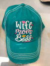“Wife, Mom, Boss” baseball cap